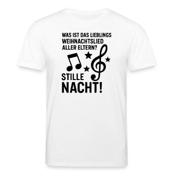 stille nacht lieblingslied eltern witz - Stanley/Stella Unisex Bio-T-Shirt CREATOR  - Weiß - Vorne - Alina (178cm) & Michal (187cm)