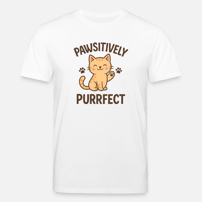 Conception Pathsitively Purrfect Cat - T-shirt bio CREATOR Stanley/Stella Unisexe - blanc