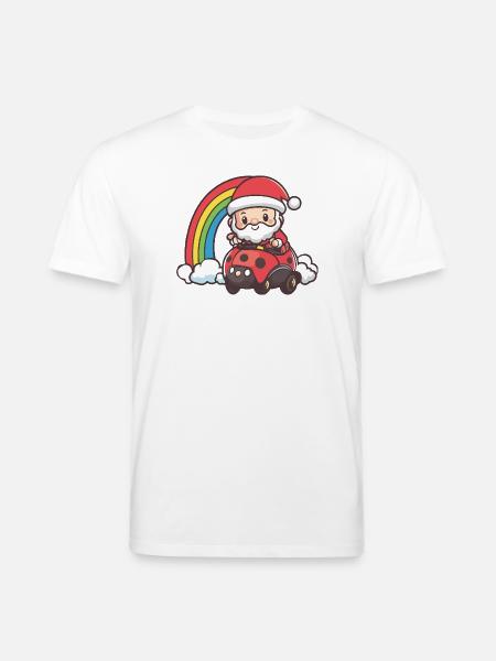 Ladybug Santa Claus Christmas - Stanley/Stella CREATOR Unisex Organic T-Shirt - white