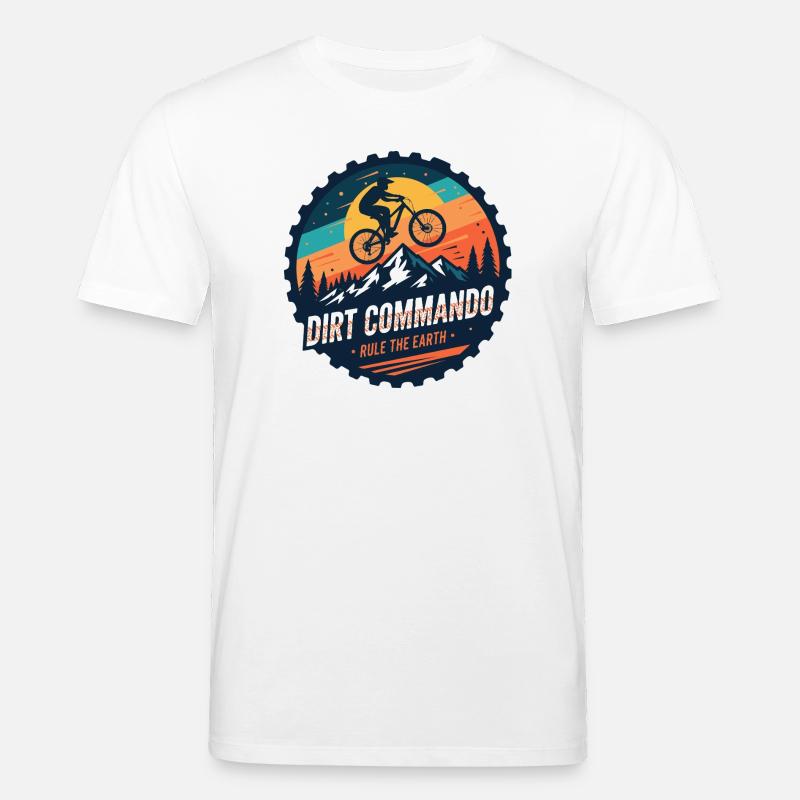 Dirt Commando Vétéran de VTT - T-shirt bio CREATOR Stanley/Stella Unisexe - blanc