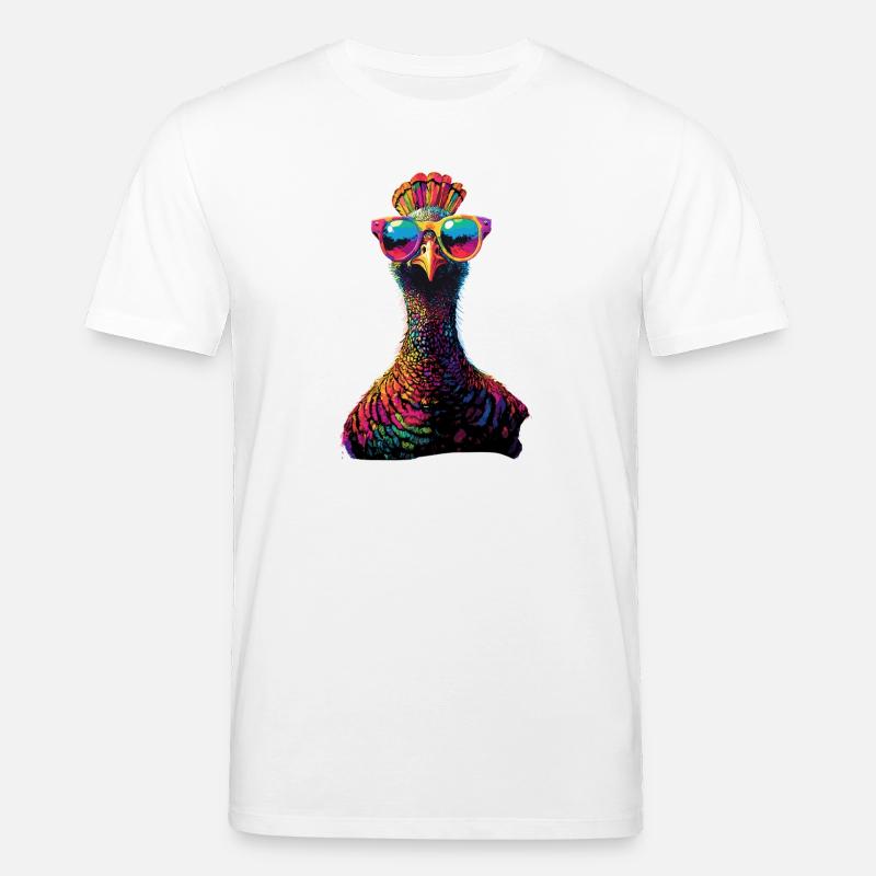 Dinde Poules Oiseaux Dinde - T-shirt bio CREATOR Stanley/Stella Unisexe - blanc