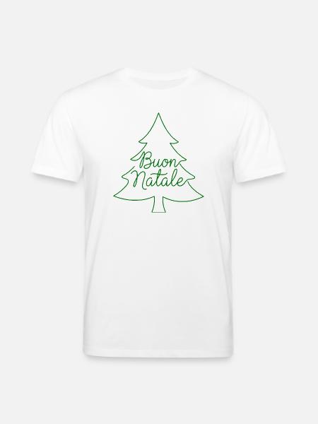 Buon Natale Christmas Tree Christmas Design - Stanley/Stella CREATOR Unisex Organic T-Shirt - white