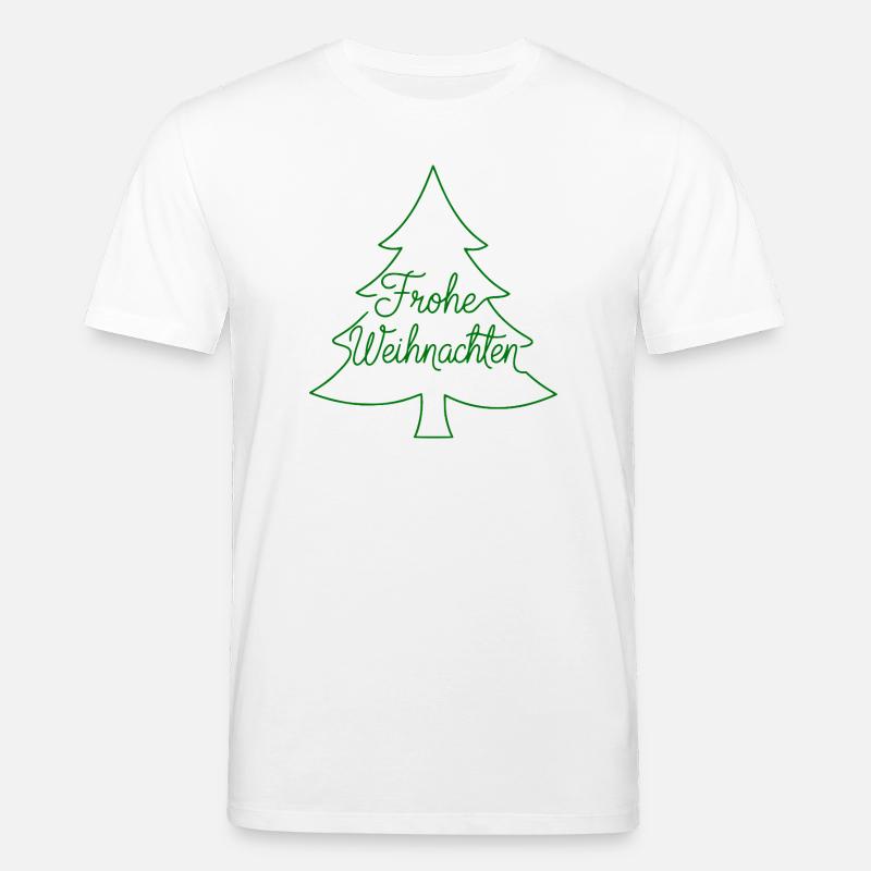 Frohe Weihnachten Tannenbaum modern - Stanley/Stella Unisex Bio-T-Shirt CREATOR  - Weiß
