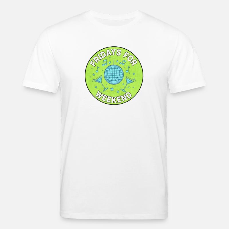 Les vendredis pour le Weekend Disco - T-shirt bio CREATOR Stanley/Stella Unisexe - blanc
