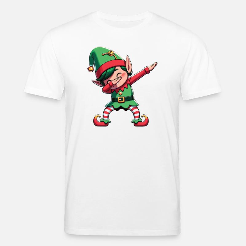 Dabbing Weihnachts Elf Dab Weihnachten - Stanley/Stella Unisex Bio-T-Shirt CREATOR  - Weiß