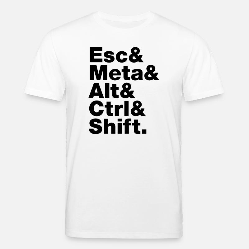 Esc & Meta & Alt & Ctrl & Shift - Stanley/Stella CREATOR Unisex Organic T-Shirt - white