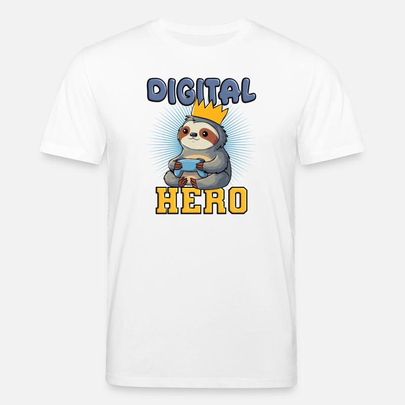 Faultier gaming - Stanley/Stella Unisex Bio-T-Shirt CREATOR  - Weiß