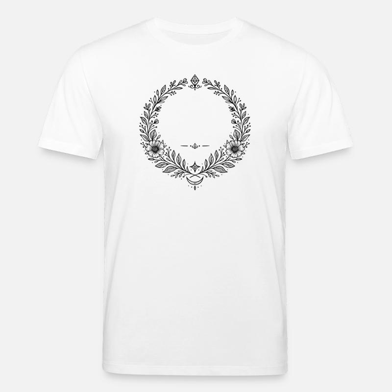 Kranz Blumenkranz mit Mondsichel - Stanley/Stella Unisex Bio-T-Shirt CREATOR - Weiß
