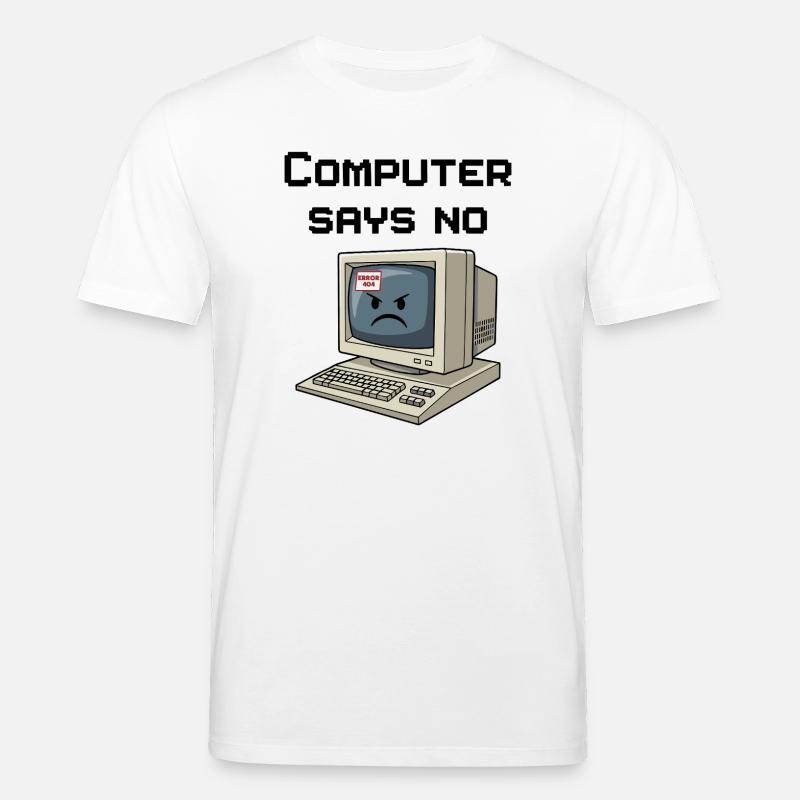 Retro Computer 404 Error - Stanley/Stella CREATOR Unisex Organic T-Shirt - white