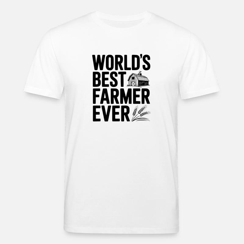 Der beste Bauer aller Zeiten - Stanley/Stella Unisex Bio-T-Shirt CREATOR  - Weiß