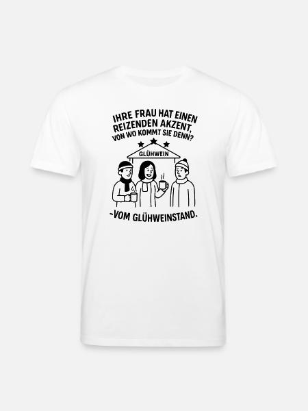Sjov jule-sag-julemarked - Stanley/Stella CREATOR økologisk unisex-T-shirt - hvid