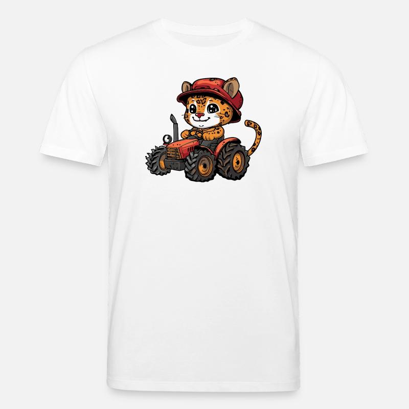 Leopard Traktor Farmer - Stanley/Stella Unisex Bio-T-Shirt CREATOR  - Weiß