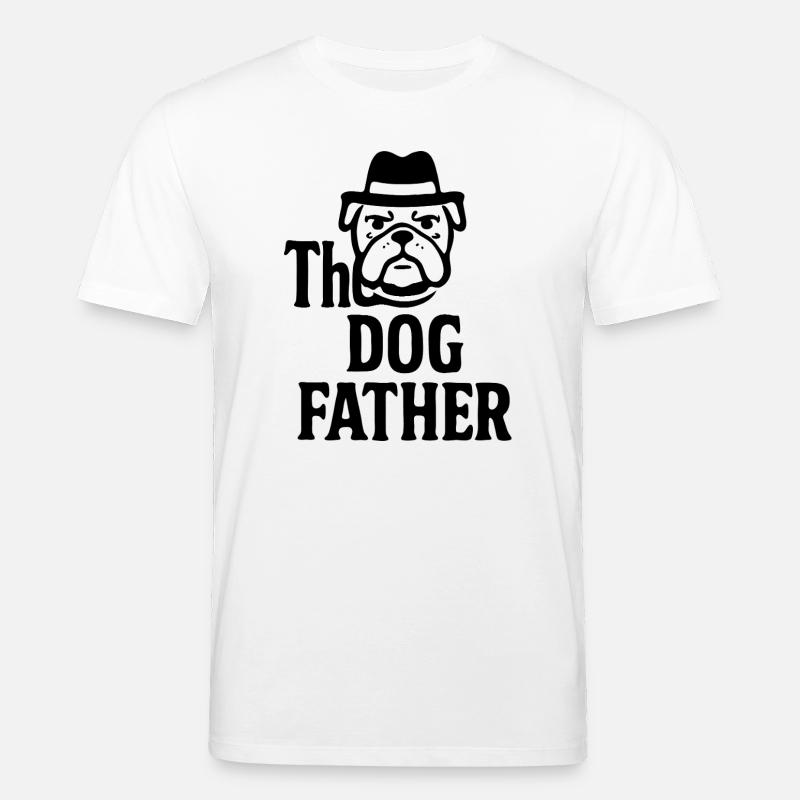 Das Maskottchen-Maskottchen-Design des Hundevaters Bulldoggenhuts - Stanley/Stella Unisex Bio-T-Shirt CREATOR - Weiß