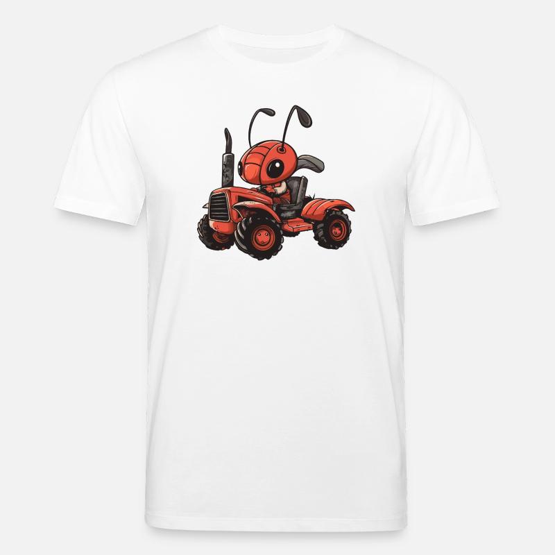 Ameise Traktor Farmer - Stanley/Stella Unisex Bio-T-Shirt CREATOR  - Weiß