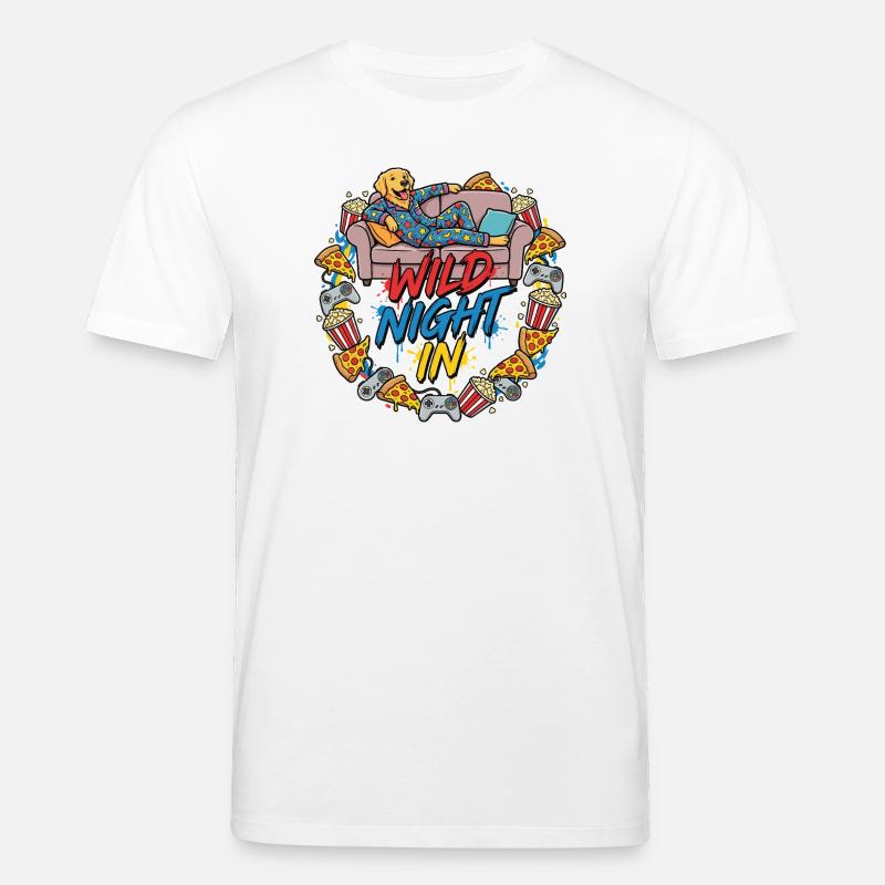 Gemütlicher Gaming Hund - Stanley/Stella Unisex Bio-T-Shirt CREATOR  - Weiß