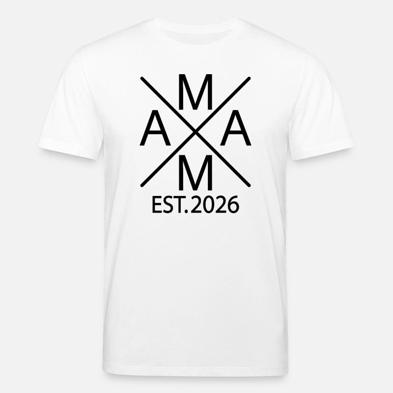 Mama est. 2026 Stolze Mama 2026 - Stanley/Stella Unisex Bio-T-Shirt CREATOR - Weiß