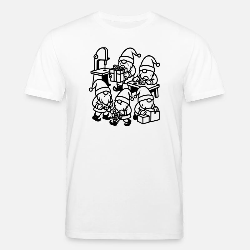 wichtel bei der fleißigen arbeit - Stanley/Stella Unisex Bio-T-Shirt CREATOR - Weiß