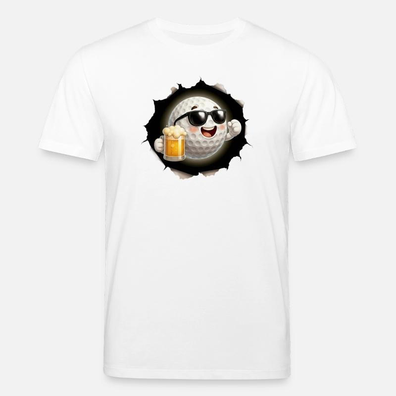 Golf Bier - Stanley/Stella Unisex Bio-T-Shirt CREATOR  - Weiß