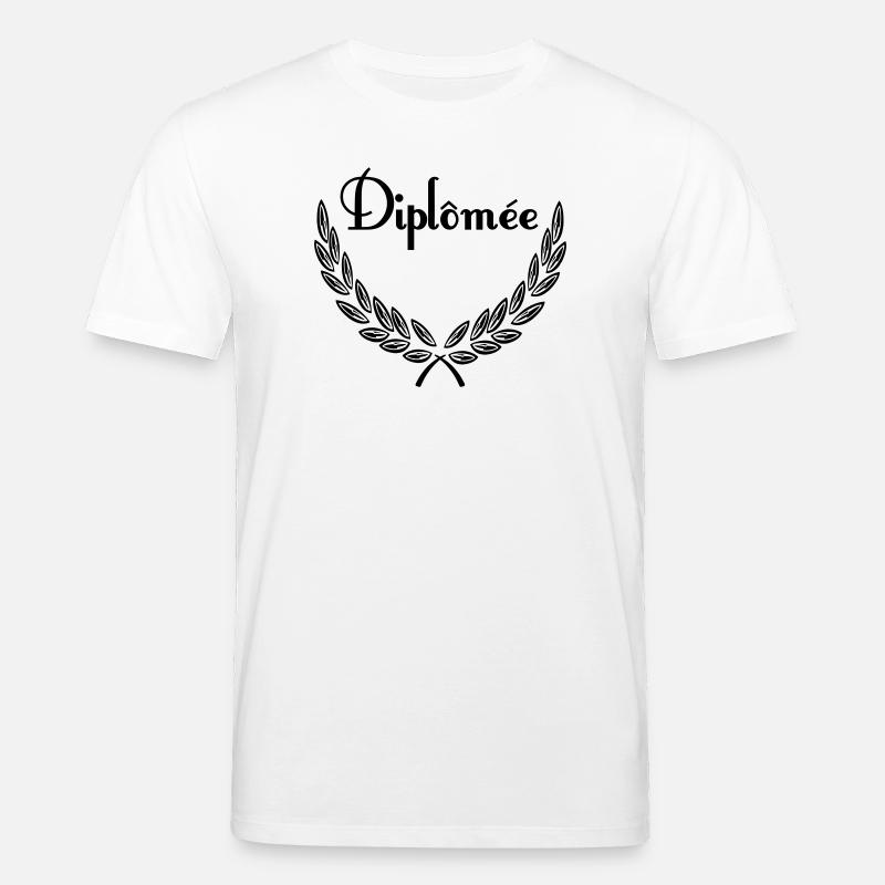 Diplômée – Couronne de Laurier - Stanley/Stella Unisex Bio-T-Shirt CREATOR  - Weiß