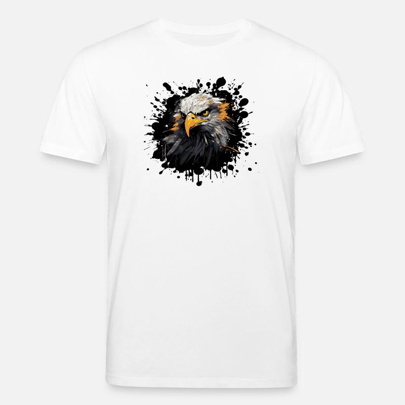 Adlerkopf Farb Splash - Stanley/Stella Unisex Bio-T-Shirt CREATOR  - Weiß