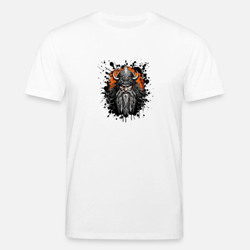 Wikinger Krieger mit Sturmhelm - Stanley/Stella Unisex Bio-T-Shirt CREATOR  - Weiß