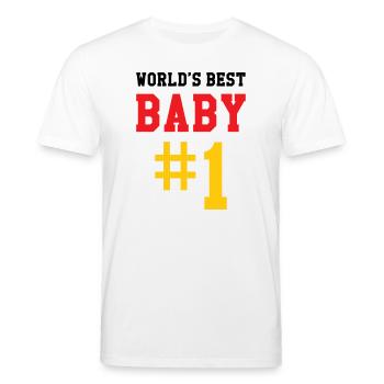 Best Baby - Birth - Child - Stanley/Stella CREATOR Unisex Organic T-Shirt - white - Front - Alina (178cm) & Michal (187cm)
