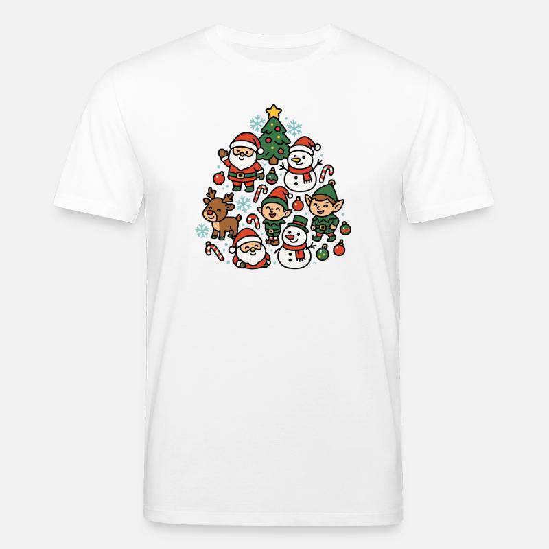 Weihnachtswelt mit Santa Elfen Schnee - Stanley/Stella Unisex Bio-T-Shirt CREATOR - Weiß