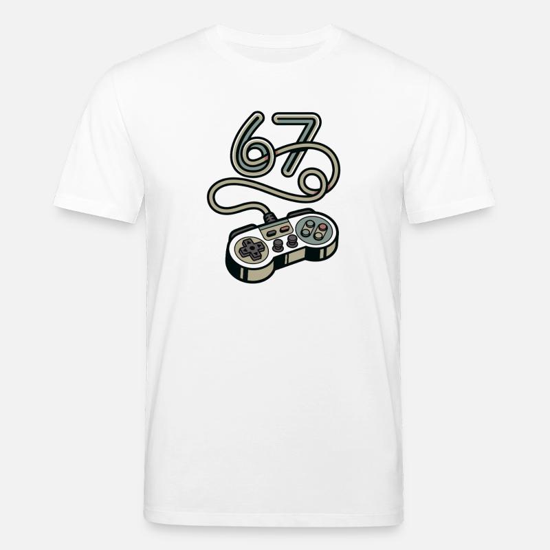 Retro Neon Controller Art 67 - Stanley/Stella Unisex Bio-T-Shirt CREATOR  - Weiß