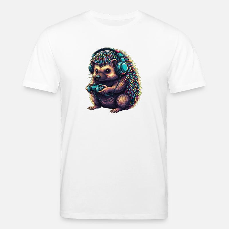 Igel Spiele Tier Videospiele Lustiger Igel - Stanley/Stella Unisex Bio-T-Shirt CREATOR  - Weiß