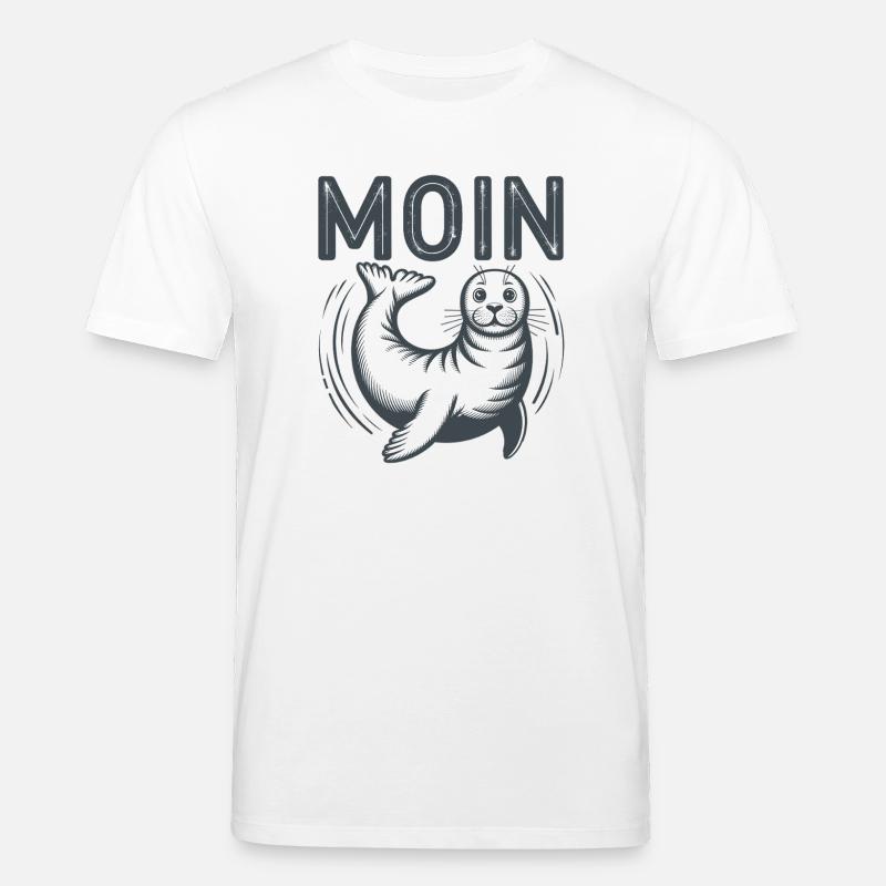 Seehund Robbe Ostsee Nordsee Moin - Stanley/Stella Unisex Bio-T-Shirt CREATOR  - Weiß