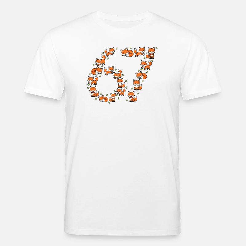 Fox Ring Pattern 67 Meme - Stanley/Stella CREATOR Unisex Organic T-Shirt - white