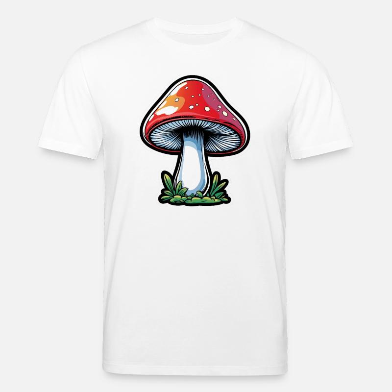 Red Toadstool Popart Design - Stanley/Stella CREATOR Unisex Organic T-Shirt - white