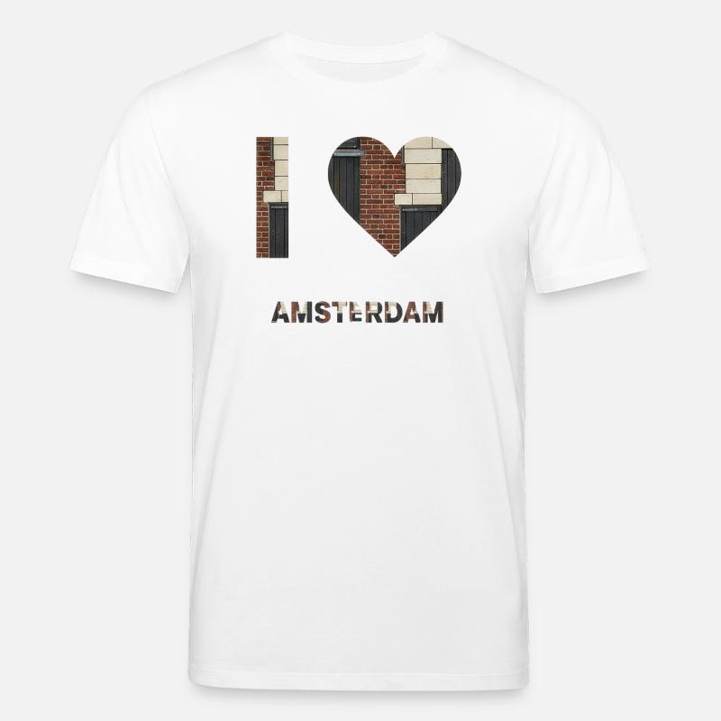 Amsterdam Brick Heart Emblem Tee - Stanley/Stella Unisex Bio-T-Shirt CREATOR  - Weiß