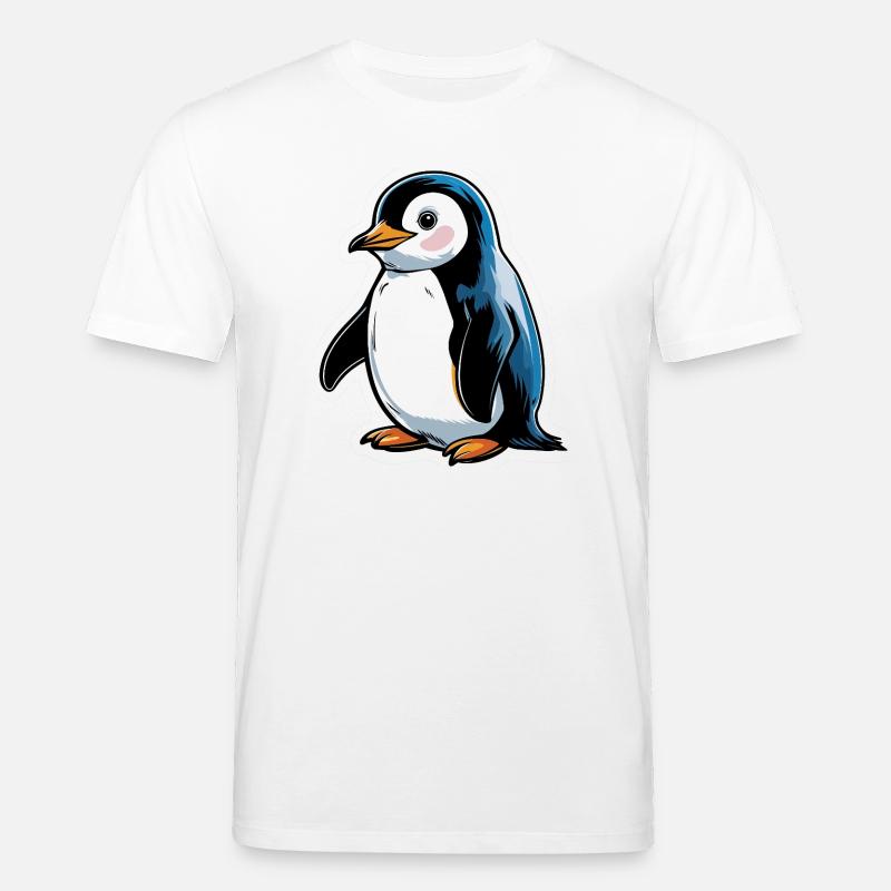 Comic-Pinguin Blauton - Stanley/Stella Unisex Bio-T-Shirt CREATOR  - Weiß