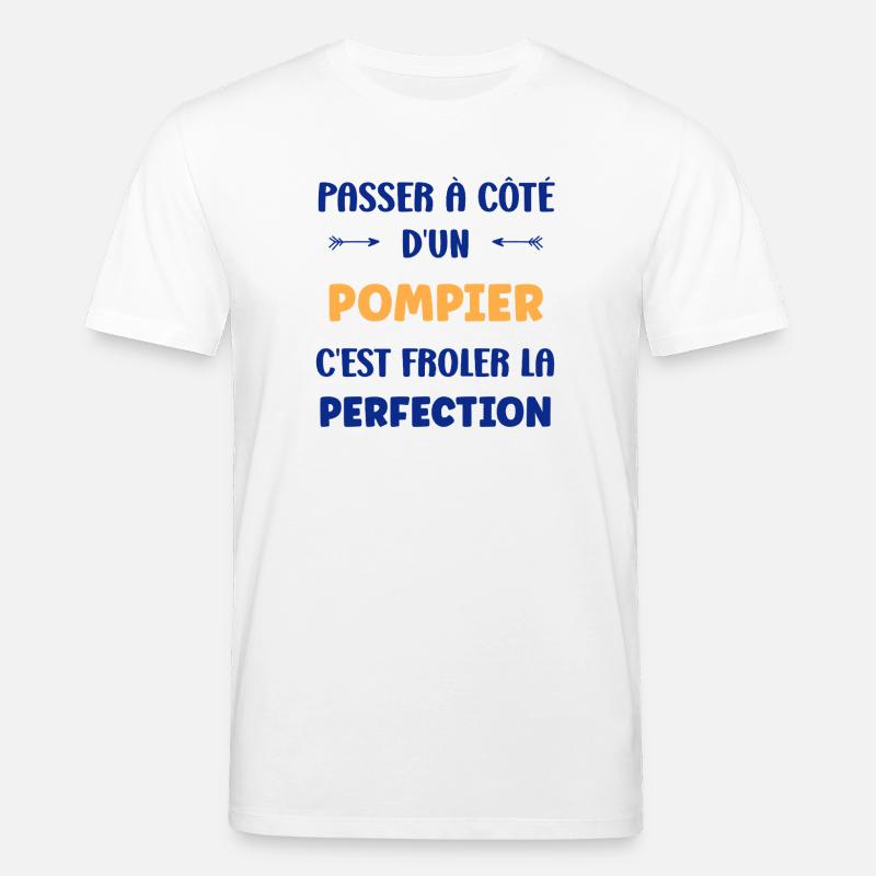 pompier - T-shirt bio CREATOR Stanley/Stella Unisexe - blanc