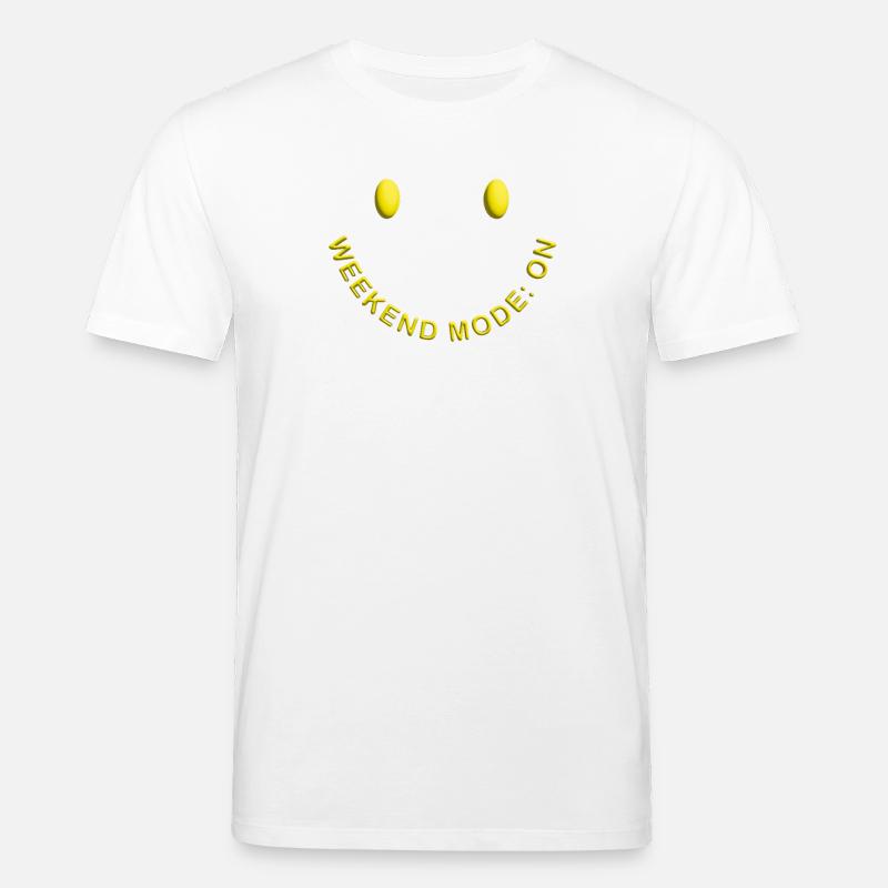 Weekend Mode ON Gute Laune Smile - Stanley/Stella Unisex Bio-T-Shirt CREATOR  - Weiß