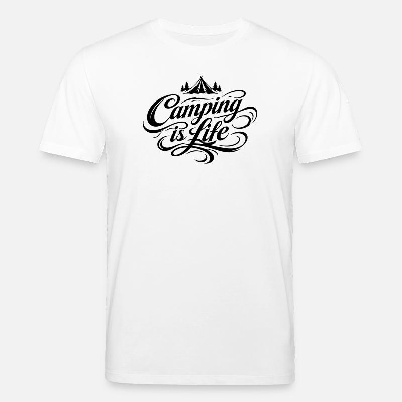 Camping Leben Spruch - Stanley/Stella Unisex Bio-T-Shirt CREATOR  - Weiß