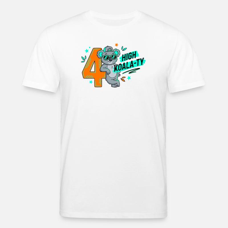 4e anniversaire de High Koala-Ty - T-shirt bio CREATOR Stanley/Stella Unisexe - blanc