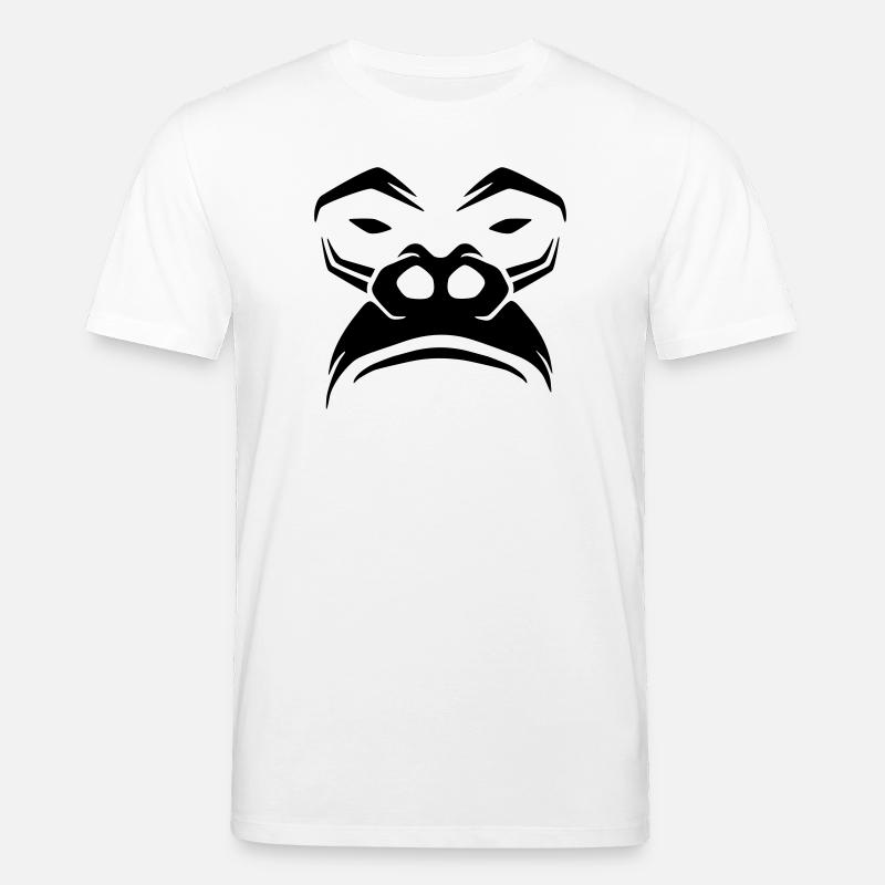 Grumpy Gorilla – Monkeys Silverback Jungle - Stanley/Stella CREATOR Unisex Organic T-Shirt - white