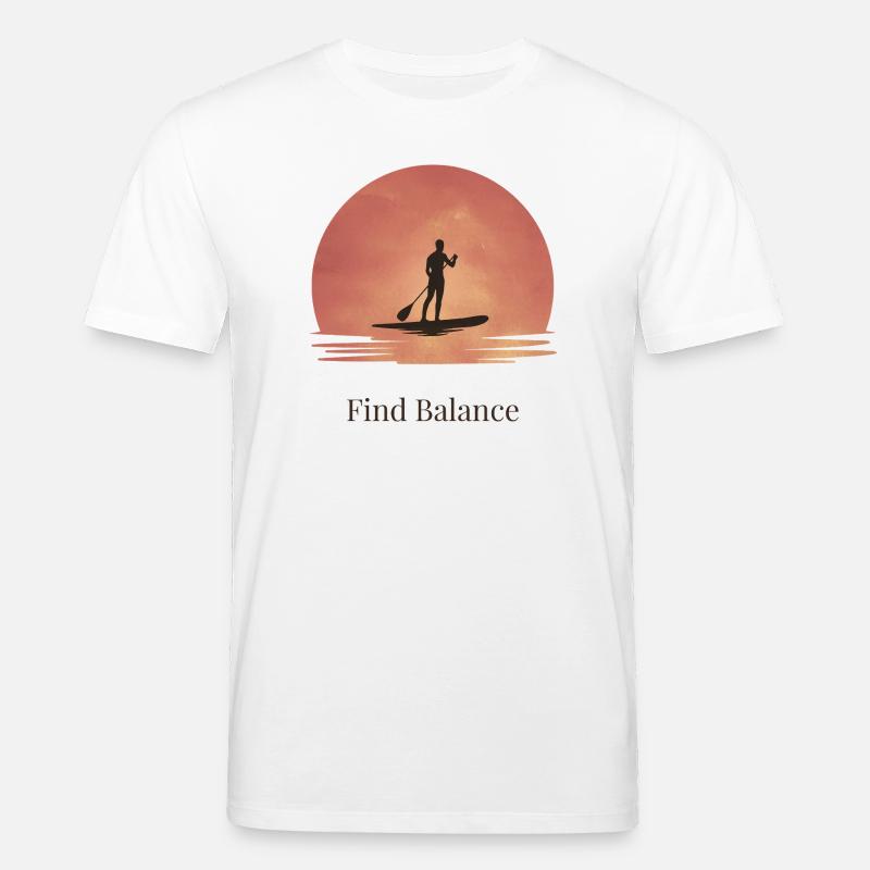 Sunset SUP – Ruhe auf dem Wasser - Stanley/Stella Unisex Bio-T-Shirt CREATOR  - Weiß