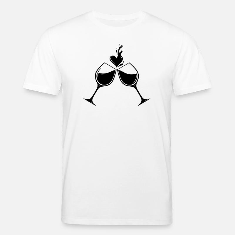 Weingläser Herz – Liebe & Genuss Design - Stanley/Stella Unisex Bio-T-Shirt CREATOR  - Weiß