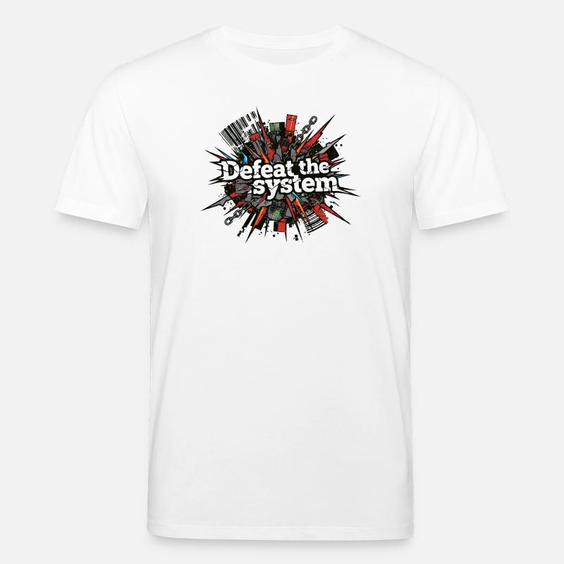 Besiege das System: Rebellen-Burst - Stanley/Stella Unisex Bio-T-Shirt CREATOR  - Weiß