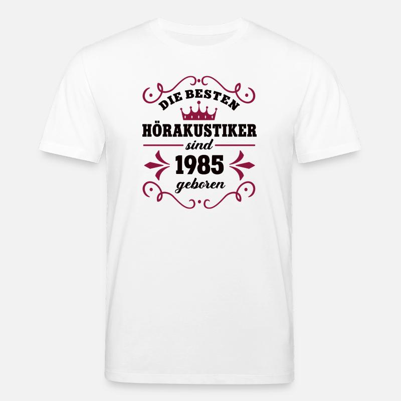 Audiologiste Anniversaire Né en 1985 Collègue - T-shirt bio CREATOR Stanley/Stella Unisexe - blanc