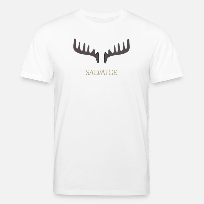 Salvage Deer Antlers - Stanley/Stella CREATOR Unisex Organic T-Shirt - white