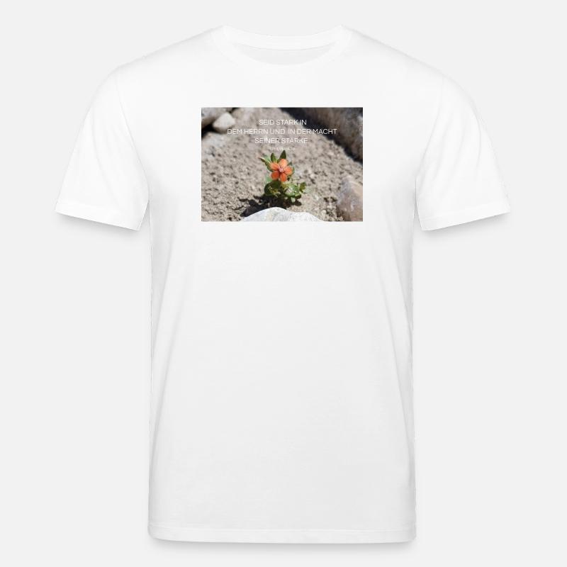Kraft durch Glauben Blume der Stärke - Stanley/Stella Unisex Bio-T-Shirt CREATOR  - Weiß
