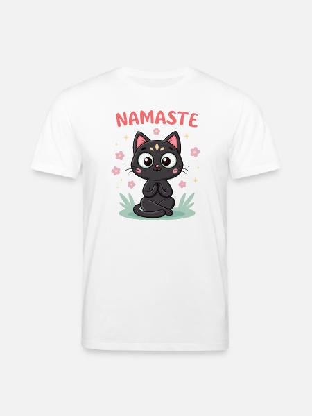 Namaste Chat Zen - Stanley/Stella CREATOR Unisex Organic T-Shirt - white