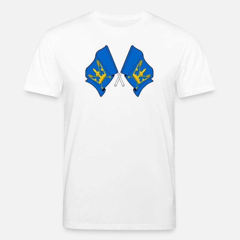 Drapeaux du Suffolk croisés - T-shirt bio CREATOR Stanley/Stella Unisexe - blanc