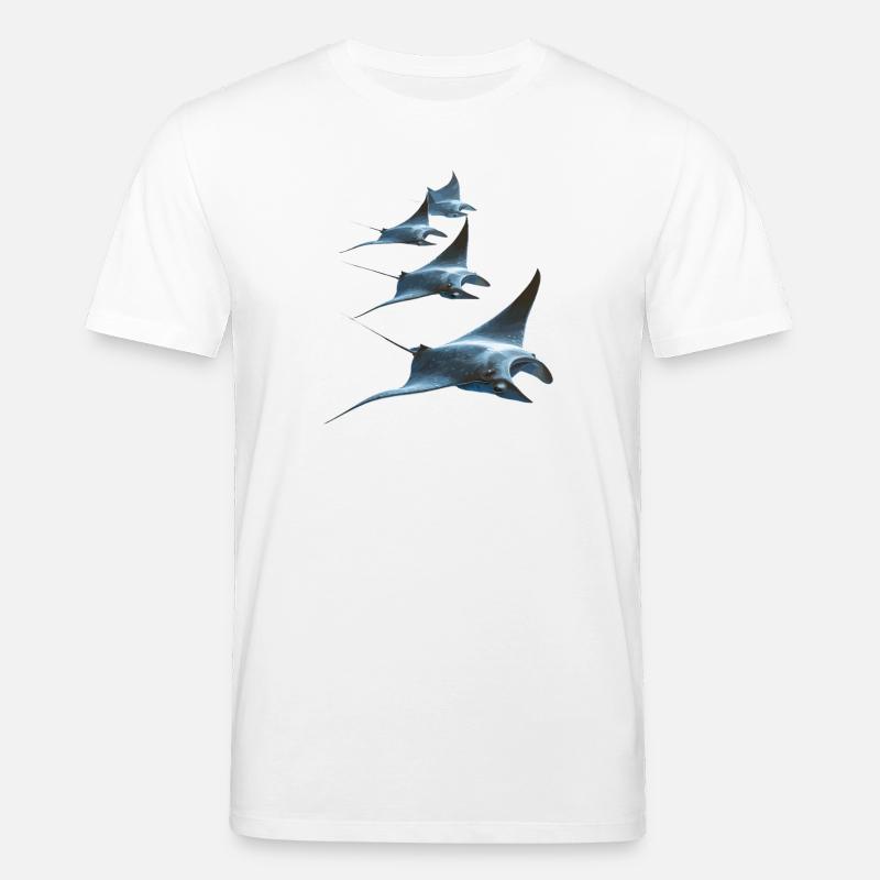 Manta Ray, Devil Ray, Stingray, Diver - Stanley/Stella CREATOR Unisex Organic T-Shirt - white
