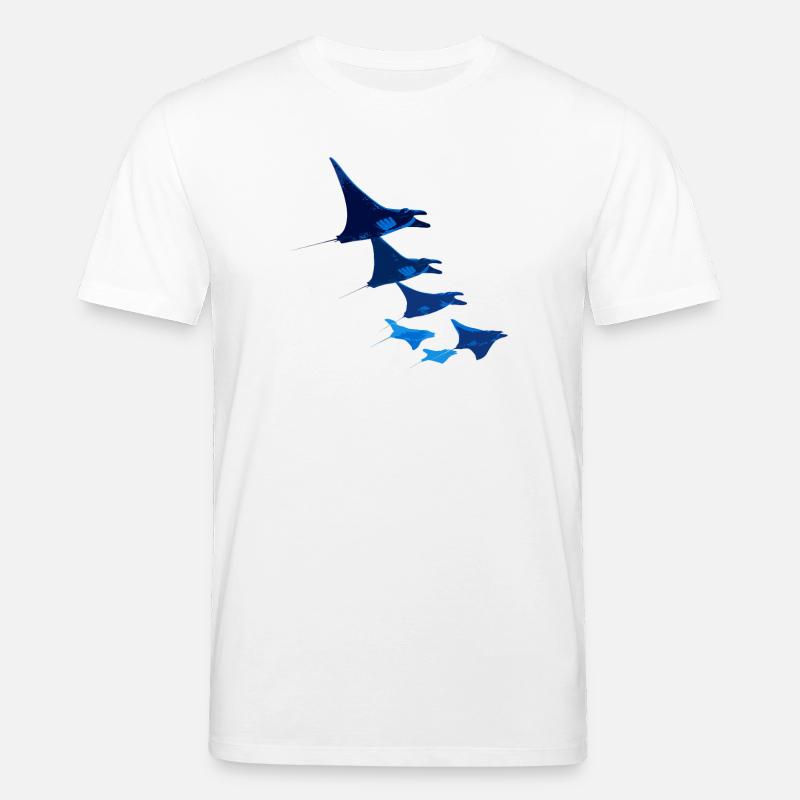 Manta Ray, Devil Ray, Stingray, Diver - Stanley/Stella CREATOR Unisex Organic T-Shirt - white