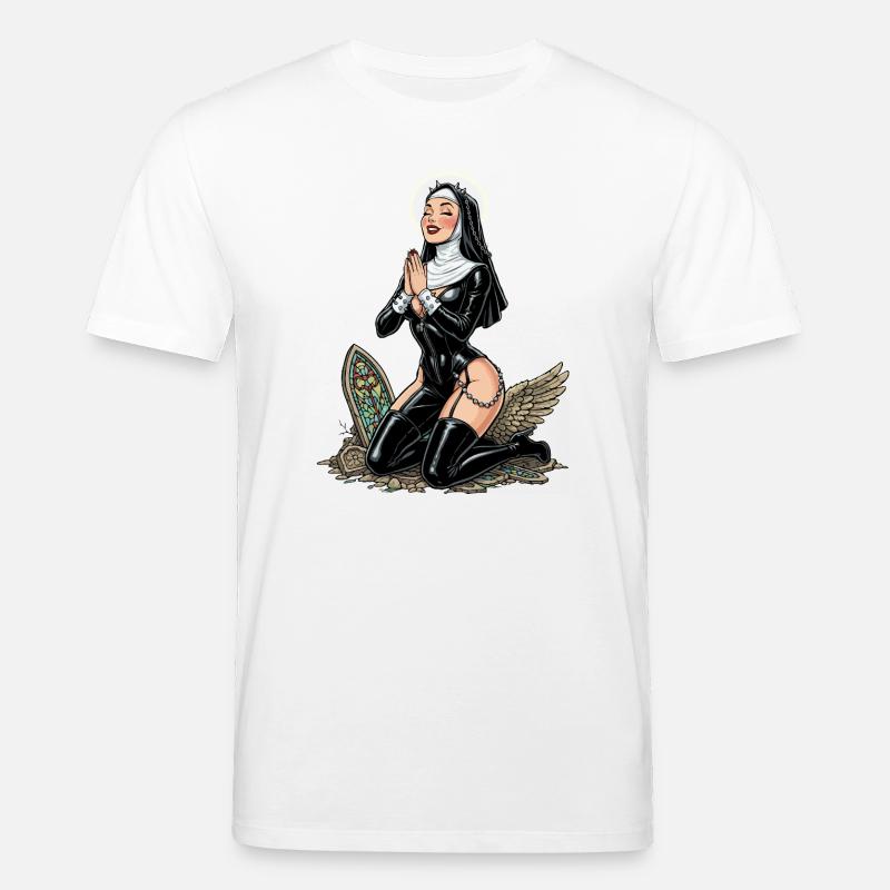 Heilige Nonne auf den Knien - Stanley/Stella Unisex Bio-T-Shirt CREATOR  - Weiß
